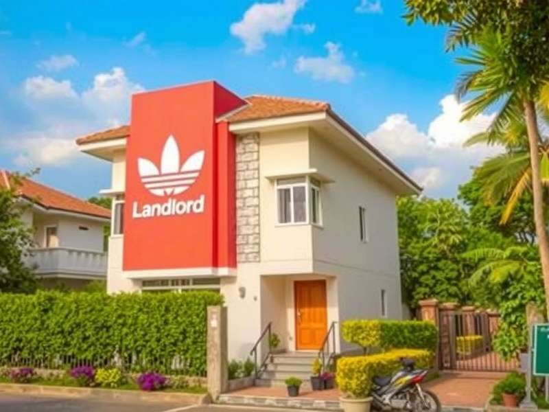 Game screenshot showing Bangalore cityscape with property markers in Bengaluru Landlord